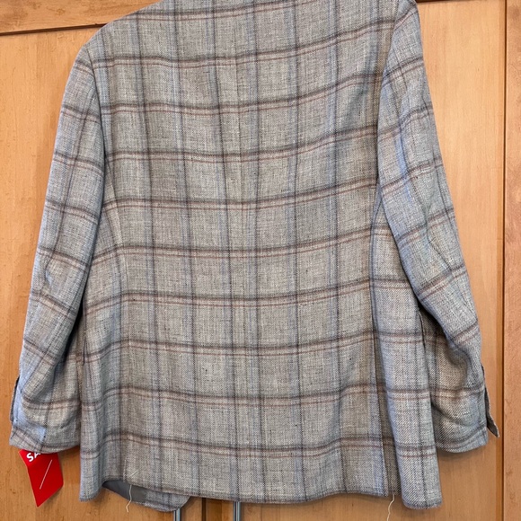 Men's Gray Plaid Blazer by Canali - Picture 6 of 7